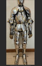 Medieval breastplate shoulder armor brass lace plate Armor Wearable Cosplay Set picture