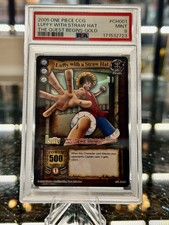 2005 SHONEN JUMP'S ONE PIECE CCG THE QUEST BEGINS LUFFY WITH A STRAW HAT PSA 9 picture