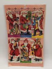 Poplar House Paper Prints 1950s Father Christmas W/Cookie Recipe #778 ENGLAND picture