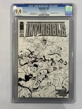 CGC 9.9 Invincible #100 B&W Wraparound Sketch Cover 2nd highest grade POP 2 MINT picture