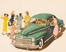 1948 Dodge Ad Original Vintage Classic Drawing Art Deco Osler Multitude of Wives picture