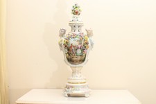 19th Century Carl Thieme Dresden porcelain vase 29 INCH - Very Impressive Piece picture
