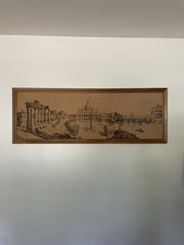 Framed Antique Needlepoint Tapestry of St. Peter's Basilica in Vatican City picture