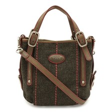 Tod's G line G bag fabric leather 2way tote bag - DUTY FREE to US and AUS picture