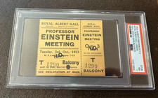 1933 EINSTEIN OCT 3 ROYAL ALBERT HALL LONDON FINAL SPEECH IN EUROPE STUB PSA 7 picture