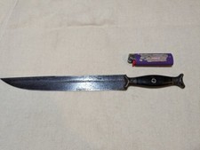 antique athame ritual dagger black handle gold sigils 666 999 knife geomatria picture