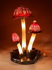 Bohemian? Impressive Large Glass Mushroom Lamp circa 1960-80  picture