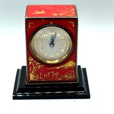 Vacheron Constantin Chinoiserie Enamel Sterling Miniature Desk Clock Swiss picture