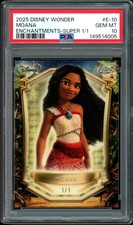 2025 TOPPS DISNEY WONDER MOANA ENCHANTMENTS PSA 10 SUPERFRACTOR 1/1 picture