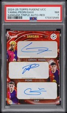 2024-2025 TOPPS FUGENZ UEFA CLUB COMPETITIONS GAVI/LAMINE YAMAL/PEDRI 3/5 PSA 7 picture