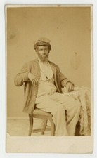 Civil War 1860 African American Soldier Nathan Green CDV Buffalo Black Photo PA picture