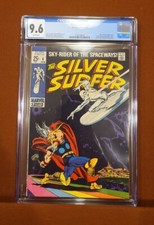 SILVER SURFER #4 CGC 9.6 NM+ WHITE PAGES / CLASSIC THOR BUSCEMA New CGC Holder picture
