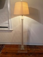 1989 Mid Century Modern Lucite Floor Lamp from Bauer Lamp Company. 5ft 3in tall picture