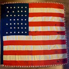Extremely Rare Piece and Sewn 39 Star US Infantry Regimental Flag picture