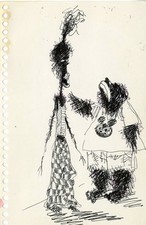 Original Character Drawing of Two Extremely Hairy People (Mickey Shirt) by Tim B picture