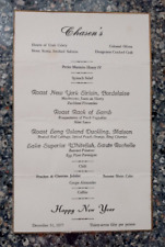 Vintage 1977 Legendary Old Hollywood Chasen's Restaurant New Years Eve Menu picture