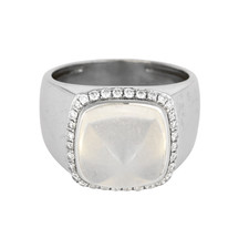 Fred Paris Collection: Sugar Loaf - Medium Model - Grey Gold and Stone Ring picture