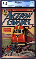 ACTION COMICS #13 CGC 6.5 CR/OW PAGES // 4TH SUPERMAN COVER DC COMICS 1939 picture