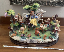 LZD-70B LAURENZ Capodimonte 50th Anniv Disney Snow White Seven Dwarfs Prince Frn picture