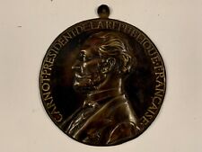 Vintage Cardi Sarnot President of the French Republic Bronze Hanging Medallion picture
