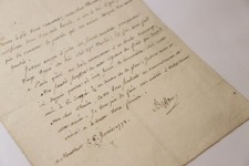 ❤️ 1772 Comte de Buffon Letter Signed to Thouin Montbard Naturalist Sciences picture
