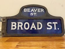 Vintage NYSE BROAD STREET Antique New York Stock Exchange Market Wall NYC Sign picture