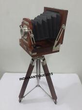 Best Designer Nautical Wooden Table Camera With Brown Tripod Stand picture