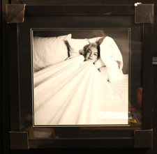 Marilyn Monroe in bed under covers Black Frame dbl. Black Mat 29 1/2 x 29 1/2 picture