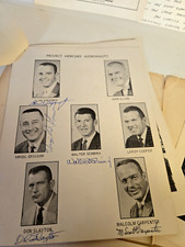 Original NASA Mercury 7 Astronaut Autographs 6 of the 7 on Feb-1962 Post Flight picture