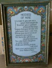 ANTIQUE 'MOTHER OF MINE' POEM MOTHERS DAY JW FOLEY POET TRIBUTE VINTAGE PICTURE picture