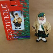 CLOTHTIQUE Santa 714129 Santa's Shillelagh 2000 Possible Dreams W/ Box Irish EUC picture