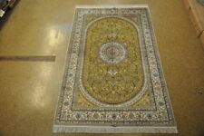 Brown Rug For Sale� Hand-Knotted Rug 5' x 8' Rugs Silk PIX-27452 picture