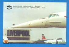 CONCORDE G-BOAG AT LIVERPOOL AIRPORT 3 APRIL 1993 ON GRAND NATIONAL DAY.POSTCARD picture