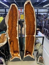 629LB+600LB Natural High grade a pair of rare Citrine Church Cathedral Geode picture