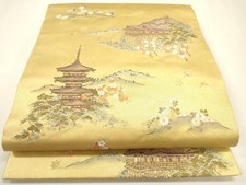 Japanese Obi Heiwaya main store Taiko pattern FUKURO OBI 100 pictures of Kyoto picture
