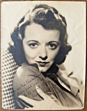 Janet Gaynor Signed 10.5x13.5 1937 Fox Film Vintage Hollywood Portrait Photo picture
