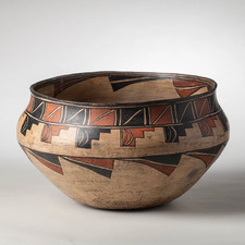 San Ildefonso Tewa Pueblo Pottery Dough Bowl Alfredo Montoya Attributed Ba Tse picture