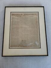 Full George Washington 1st inaugural address Front page Glasgow Advertiser. 1789 picture