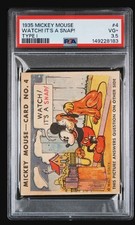 1935 Mickey Mouse Gum Card R89 TYPE 1 - #4 Psa 3.5 It’s A Snap picture