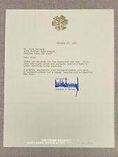 President Donald Trump Authentic Original Autographed Signed Letter To Designer picture