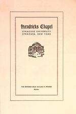 Hendricks Chapel Syracuse University 1942 Program Parent's Day Worship Service picture