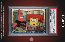 Topps Chrome Sapphire SpongeBob NN #1 Iβm With Stupid 1/1 PSA 10 SuperFractor picture