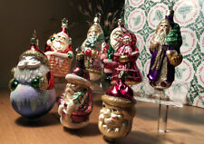 6 vintage old world christmas glass germany heralding father santa ornaments pol picture