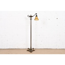 Tiffany Studios New York Aladdin Bronze and Favrile Glass Floor Lamp picture