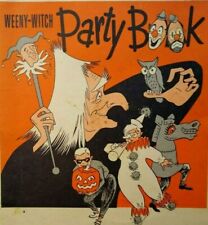 Halloween Party Book Vintage Weeny Witch Original Mask Cutouts Recipes 1952 picture