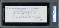 TUPAC SHAKUR HAND SIGNED PERSONAL NOTE CUT SIGNATURE PSA/DNA AUTO VERY RARE picture