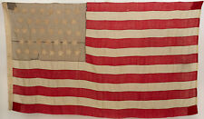38-Star Antique American Flag, Hand-Sewn, 1876-1890 picture