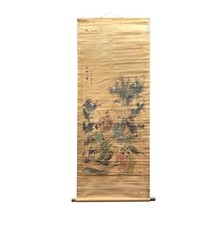 Chinese Ink Brush Seven Sages of the Bamboo Grove Scroll Painting Wall Art jk251 picture