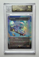 2022 MTG Fortnite Foil BATTLE BUS  Smuggler's Copter Secret BGS Black Label 10 picture