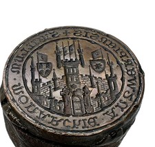 Rare 1269 Medieval Margraviate of Antwerp Royal Bronze Civic Seal Matrix Belgium picture